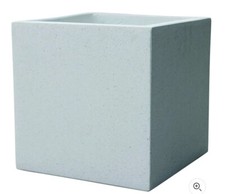 Plaza Cube White Square Plant Pot Planter