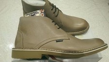 LAMBRETTA CANARY DESERT BOOTS MID Classic Leather Taupe Lace Up UK size 7