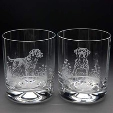 Labrador Dog Whiskey Tumbler Glass - Hand Etched/Engraved Gift
