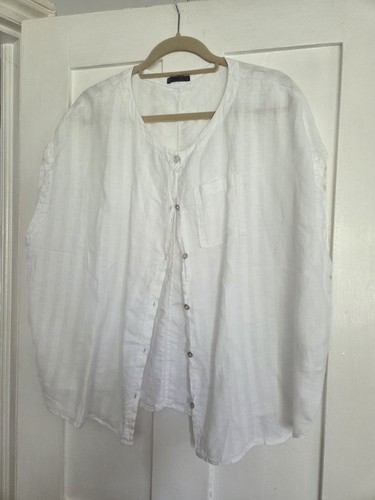 Oska linen top oversized - top,