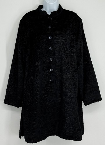 Faux astrakhan black - black, boucle