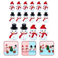 20 Pcs Snow Globe Figures Christmas Craft Xmas Decorations Snowman Mini Table