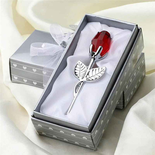 Crystal glass rose flower - rose,