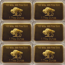 (6) 1 OZ - Gold Buffalo