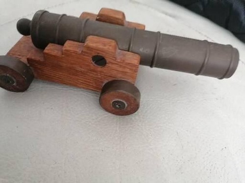 Vintage brass and - , wooden