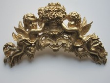  LARGE SHABBY CHIC CHERUBS/  FLOWERS  PLASTER FURNITURE// WALL PLAQUE MOULDINGS