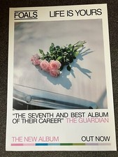 FOALS - PROMOTIONAL MUSIC POSTER - Life Is Yours Album - OFFICIAL ORIGINAL ISSUE