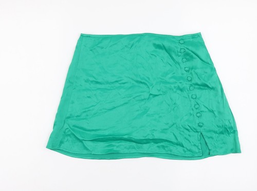 Zara womens green polyester - womens,