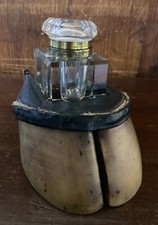 Vintage Bovine Hoof Inkwell