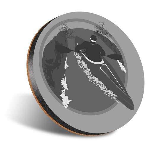 Round 12cm coaster bw - x,