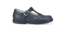 STARTRITE Sunshine Butterfly Navy Leather T Bar Shoes - RRP £42