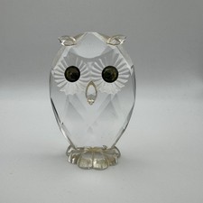 Vintage Faceted Crystal Owl