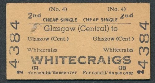 Scottish railway ticket 2nd - ticket,