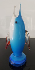 Murano Vase Sculpture in mouth blown Art Glass, Fish Italian Design 1960s