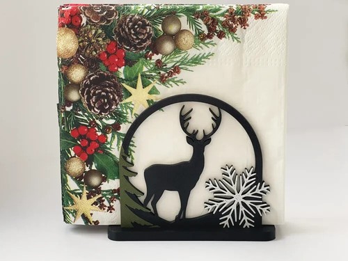 Christmas table napkin - table,