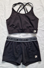 Quatro Black Crossback Crop