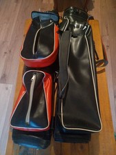 Vintage Leather Golf Bags X2 Ben Sayers Golf Bag Rare Find, One Unbranded