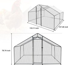 9.8x13.1x6.6 Metal Chicken Run