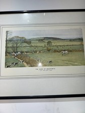 Antique Cecil Aldin Framed Print "The Duke of Beauforts A Hunt in the Wood"Print