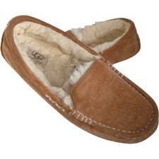UGG Ansley Suede Sheepskin Lined Slippers Chestnut UK 4.5