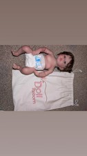 Reborn Baby Doll Vinyl Silicone Mix Clothes and Wooden Crib. Baby Doll