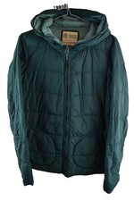 Fat Face Green Womans Padded Down Fill Puffer jacket Zip Size 8 outdoors