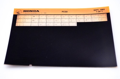 Oem honda pc50 - oem, 1983/september