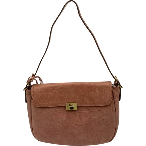 Tula pink leather shoulder bag - leather,