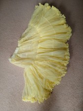 Lemon Yellow Nylon Double Layer Dance Petticoat 24" Long With Elasticated Waist