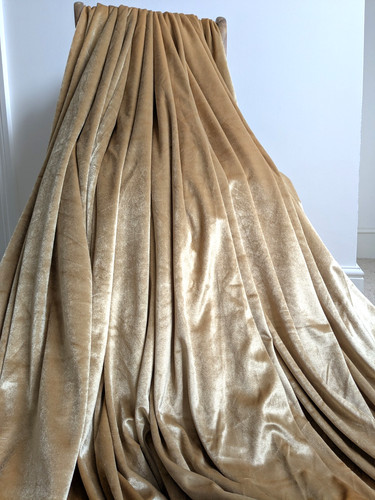 Gold velvet curtains w300 - gold,