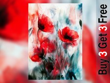 Expressive Red Poppy Flowers