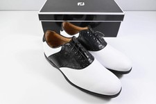 Footjoy Icon Black Golf Shoes / Size UK 10.5 / White, Black