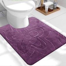Non Slip Pedestal Bath Mat Bathroom Rug Water Absorbent Toilet Pedestal Mats