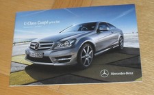 Mercedes C Class Coupe Price Brochure 2013 C220 C250 CDI C180 C350 C63 AMG Sport