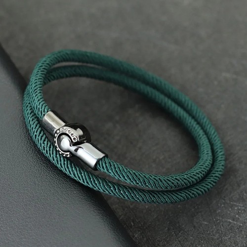 Men rope bracelet magnetic - bracelet,