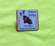 JOEY DUNLOP TT Isle of Man IOM Motorcycle bike racing BRASS badge pin lapel