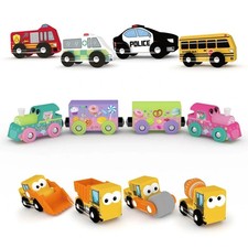 J'adore Wooden Vehicles 4 Pack