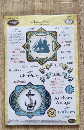 Justrite clear stamps set - -, of