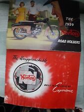 The Norton 1959 MOTORCYCLE SALES BROCHURE + the unapproachable Norton +price lis