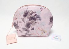 TED BAKER STUNNING LAKE OF DREAMS FLORAL LT GREY LARGE DOME WASH MAKEUP BAG NEW