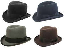Mens Wool Homburg Hat High
