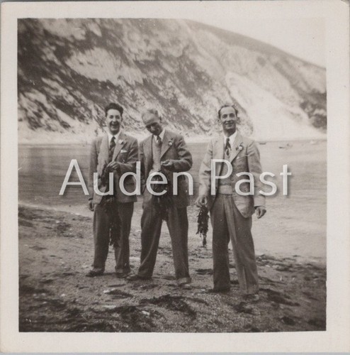 Three men suits 1940s snapshot - three,