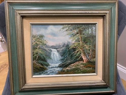 Vintage framed and signed oil