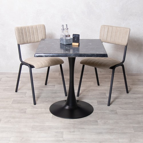 Restaurant table set black - table,