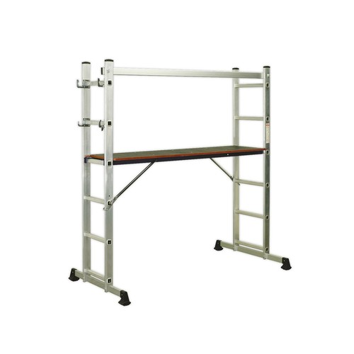 Aluminium scaffold ladder - aluminium,