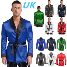 UK Men Silk Satin Pajamas Long