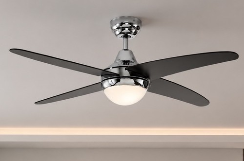 Chrome blade ceiling fan - 4,