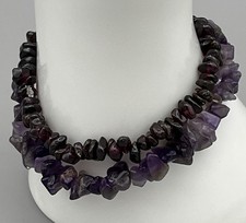 Amethyst & Garnet Bracelet Set