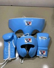 Winning Boxing Kit | Professional Gloves + Headgear + Groin Guard | Premium .
