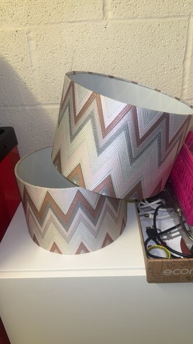 Pink silver lamp shades - pink/silver,